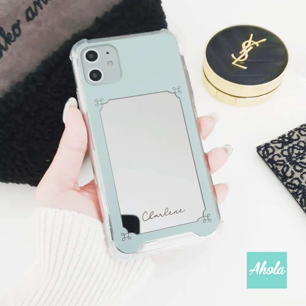 【Mirror Mirror】Reflective Mirror Phone Case 全包邊鏡子鏡面名字電話殼