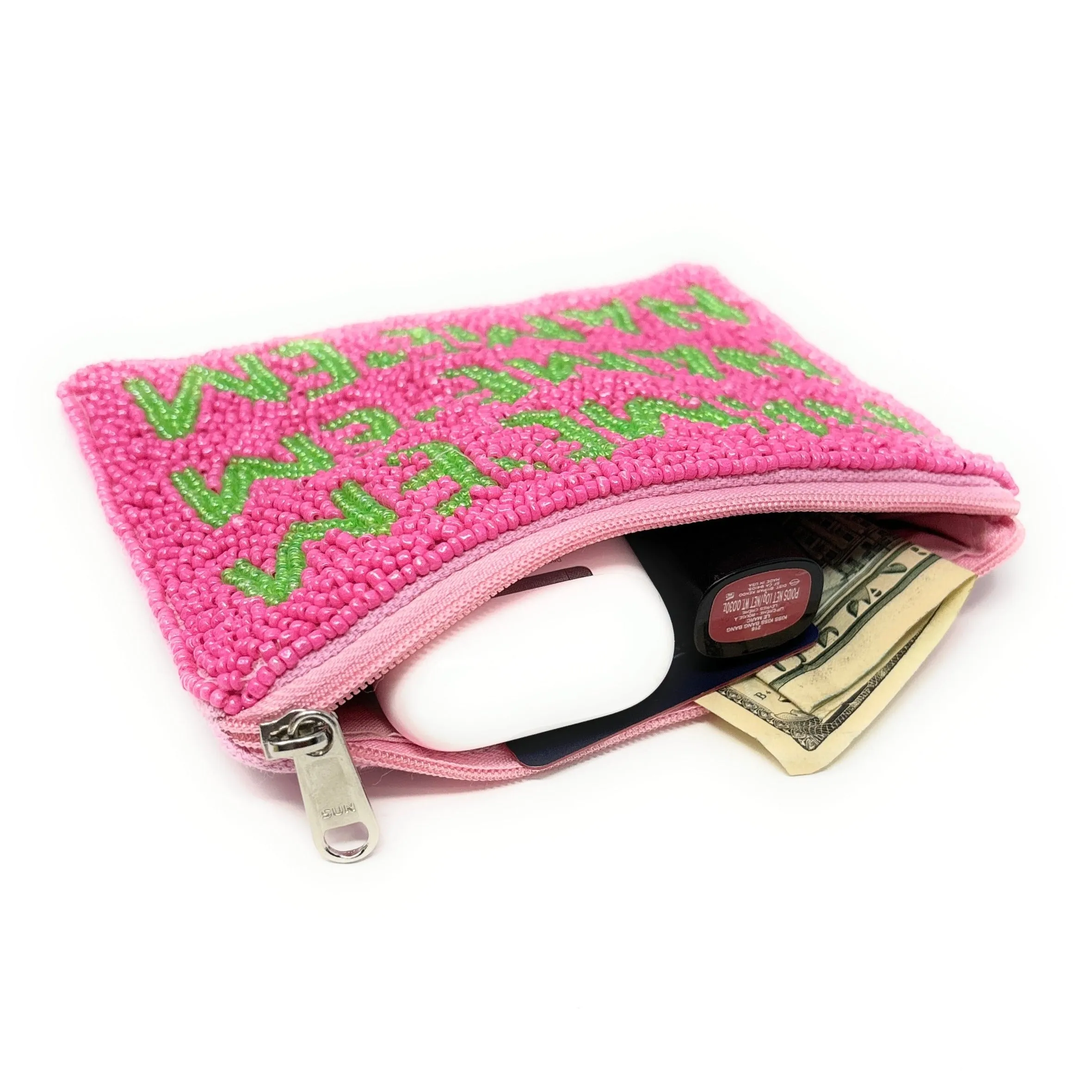 NAME'EM Beaded Pouch