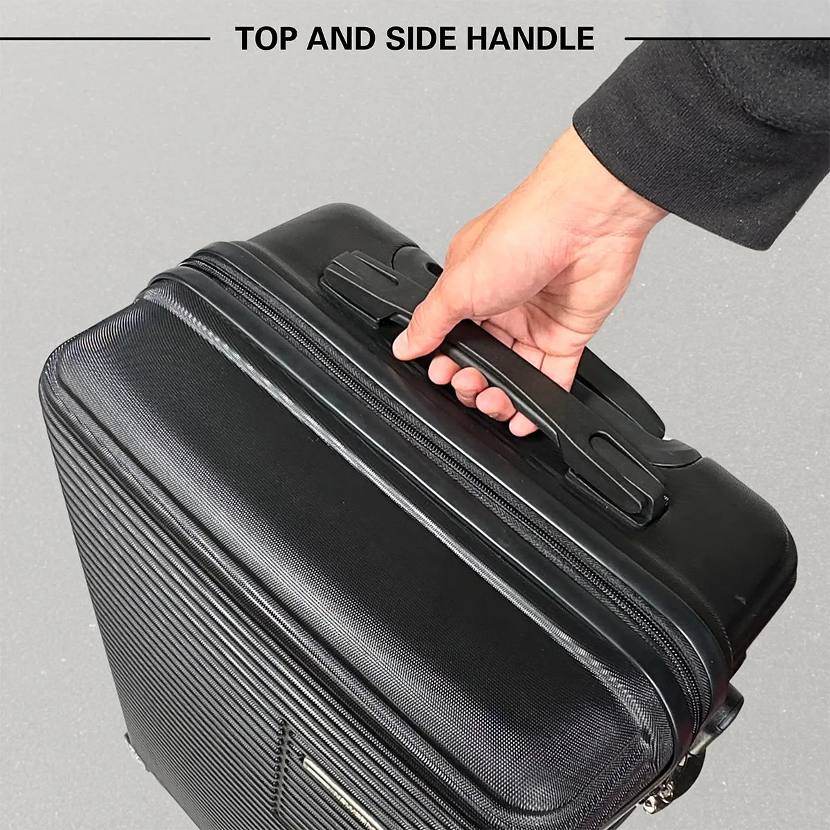 Newcom Hard Shell Trolley Suitcase 20/24/28" Set of 3 Black