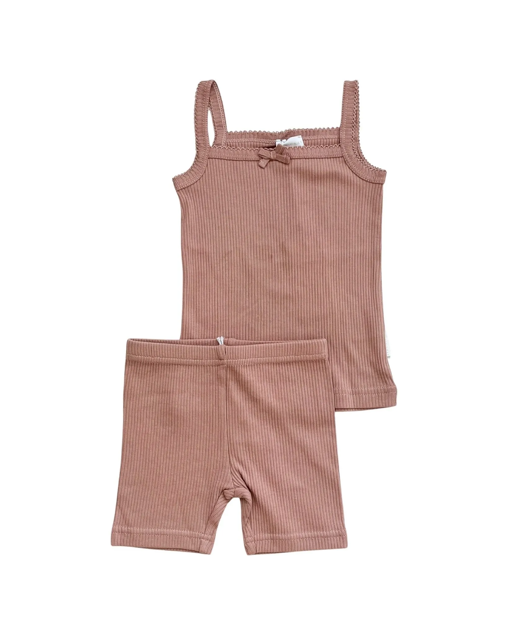 Organic Cotton Modal Elisa Bike Short - Powder