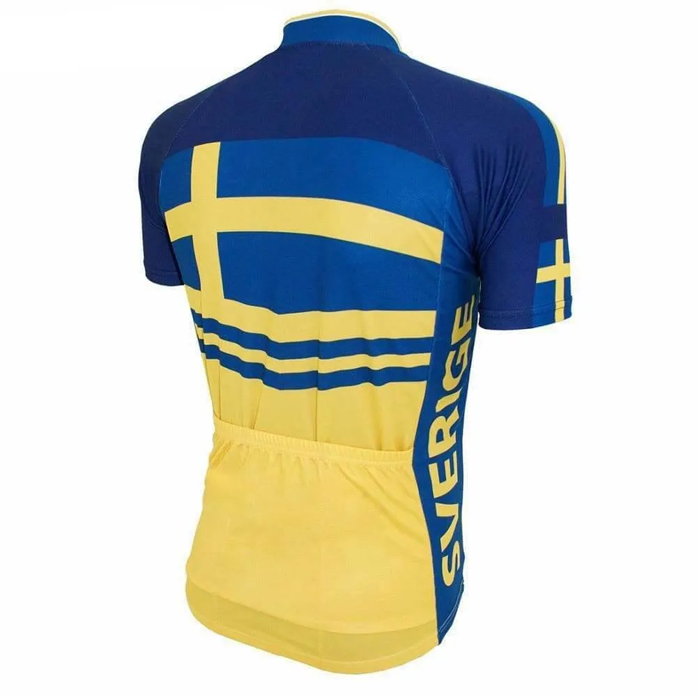 Retro Sweden Sverige Flag Cycling Jersey