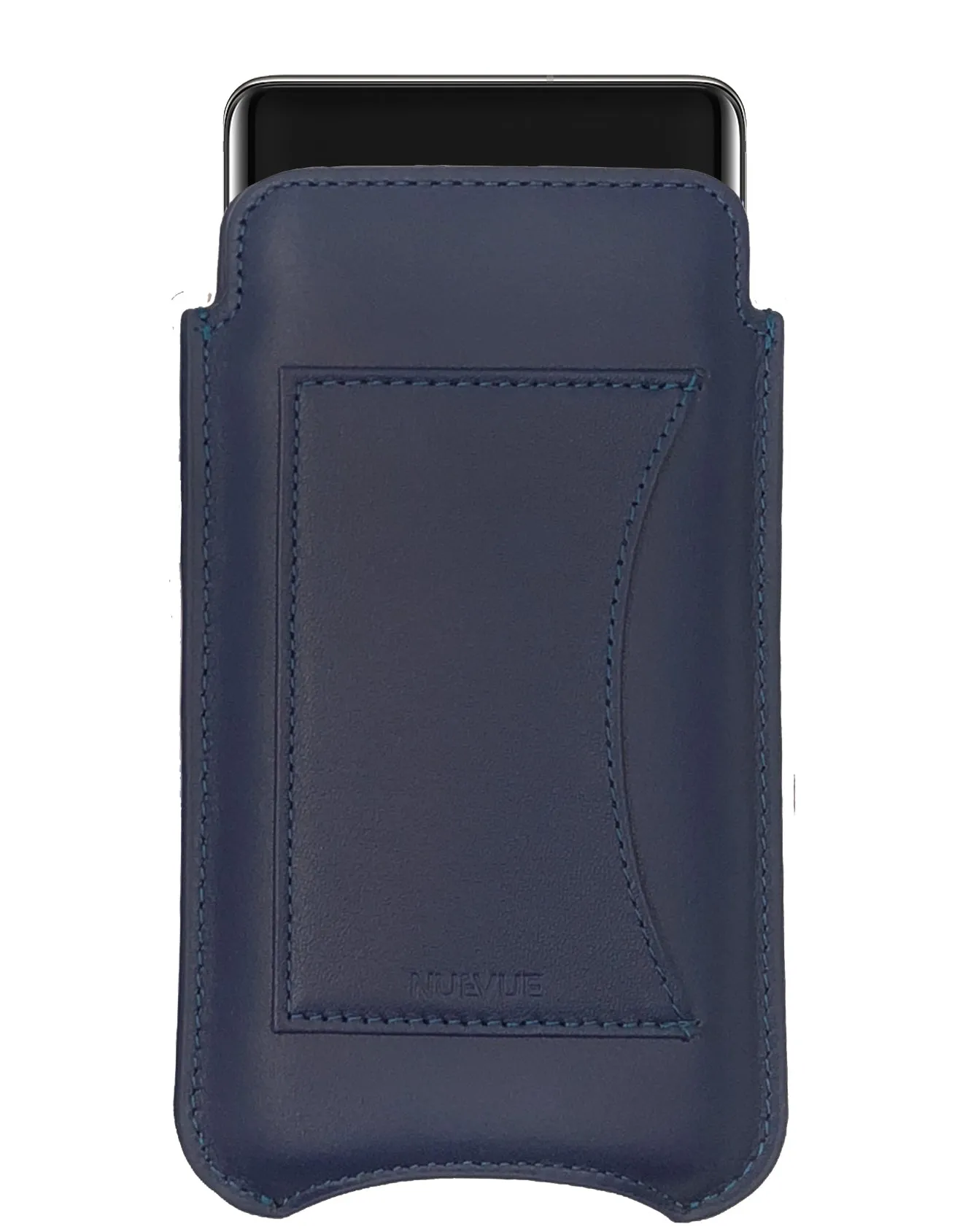 Samsung Galaxy S10  Blueberry Blue Leather Wallet Screen Cleaning Case | NueVue