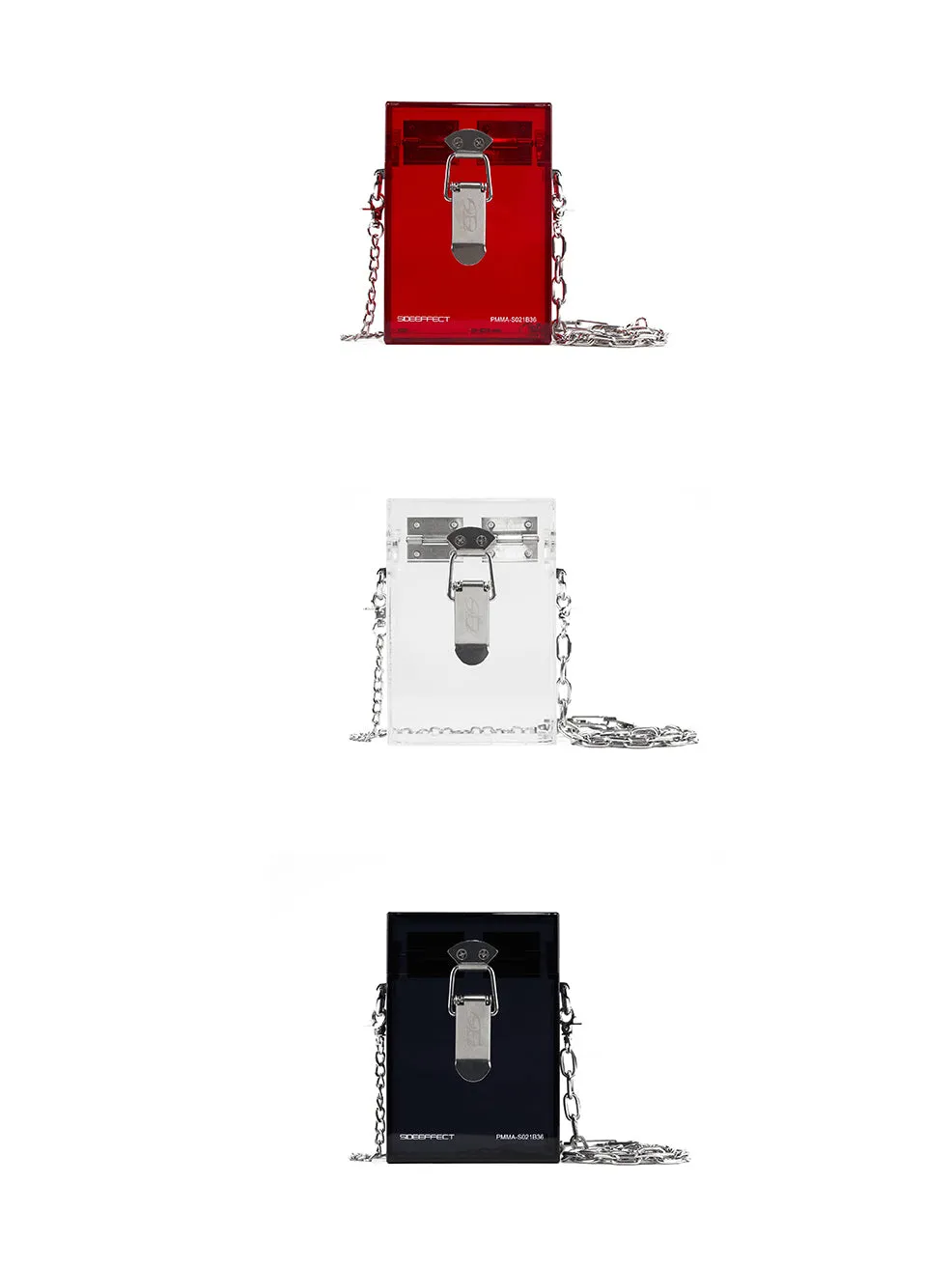 SIDEEFFECT acrylic box shoulder bag