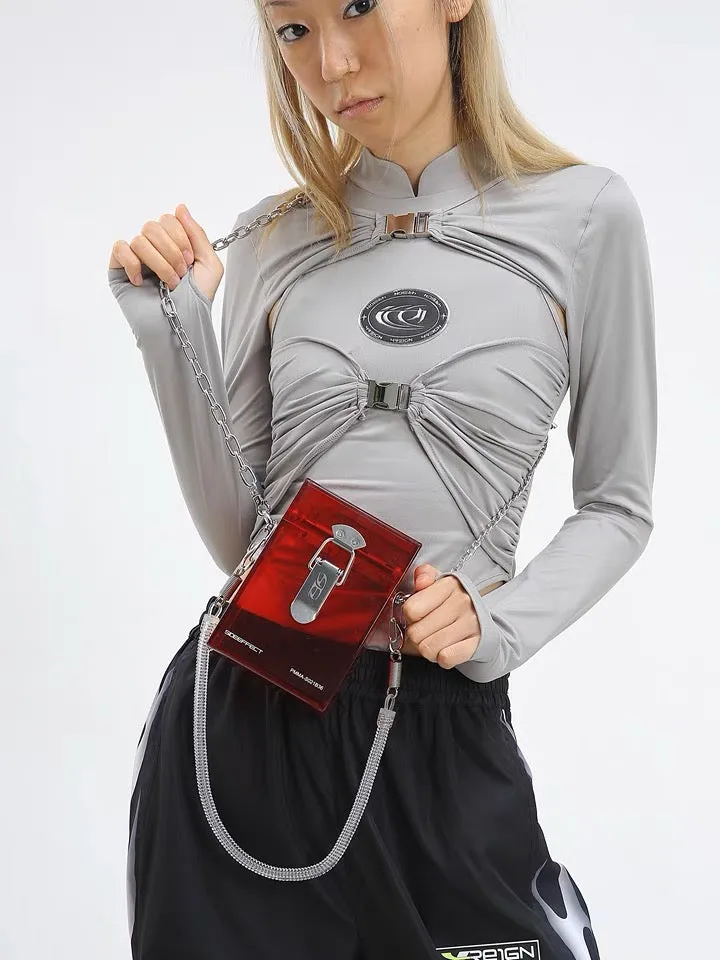 SIDEEFFECT acrylic box shoulder bag