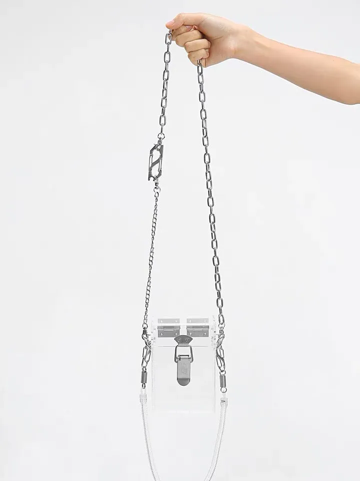 SIDEEFFECT acrylic box shoulder bag