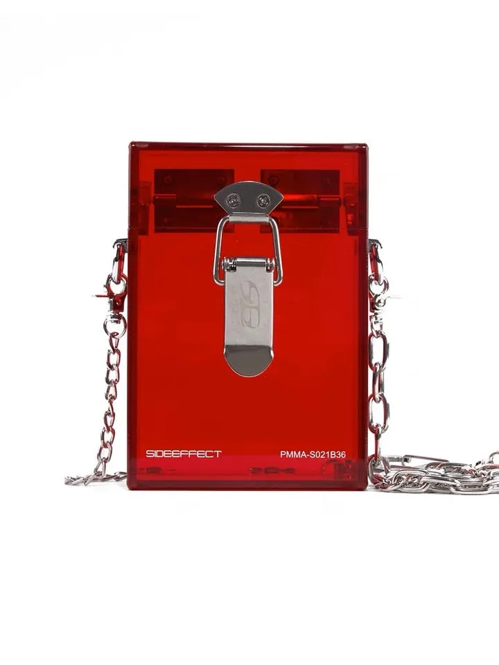 SIDEEFFECT acrylic box shoulder bag