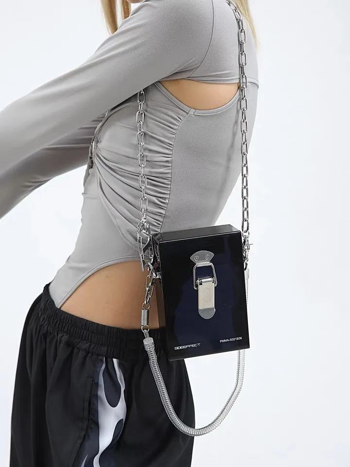 SIDEEFFECT acrylic box shoulder bag