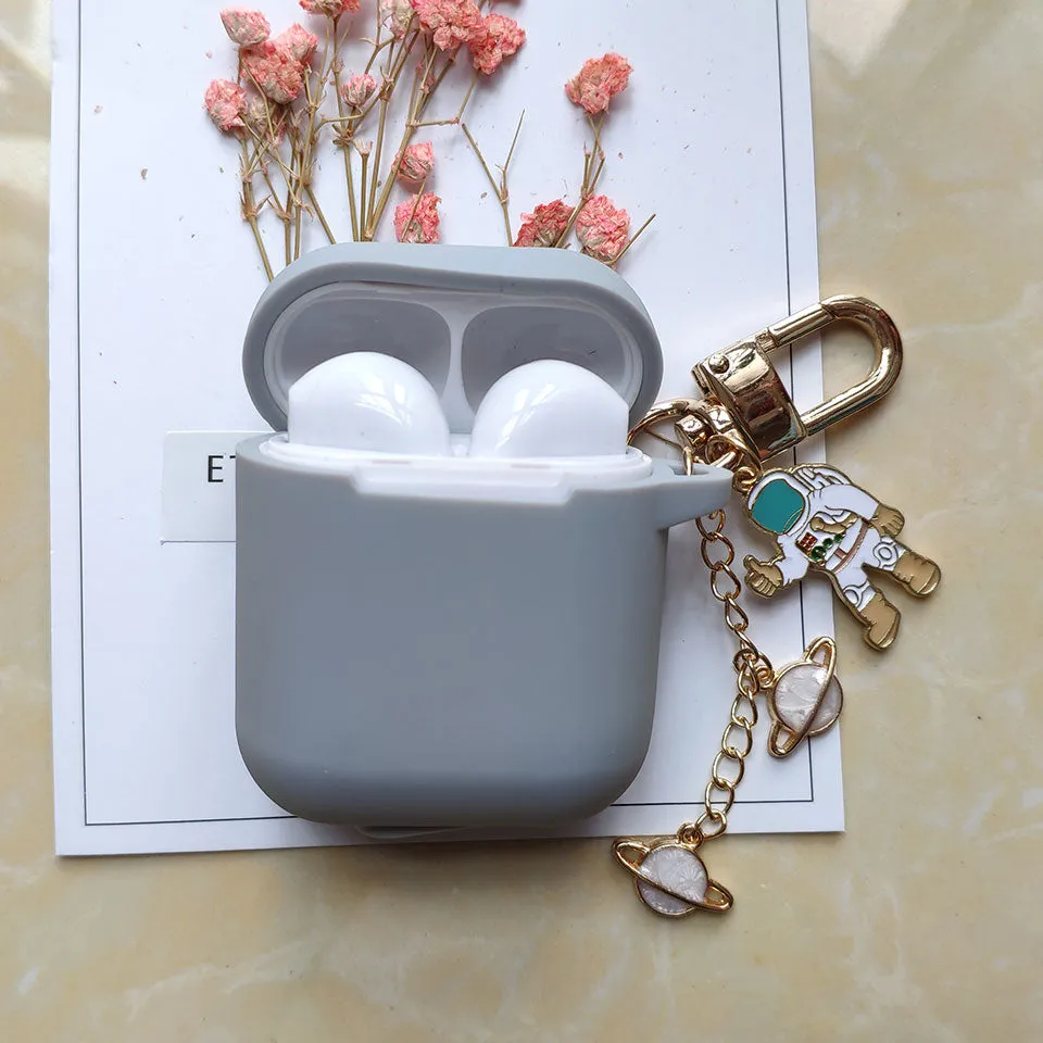 Silicone Case For Apple AirPods With Keychain