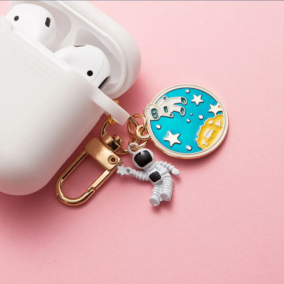 Silicone Case For Apple AirPods With Keychain