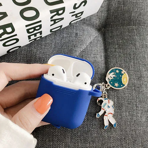 Silicone Case For Apple AirPods With Keychain