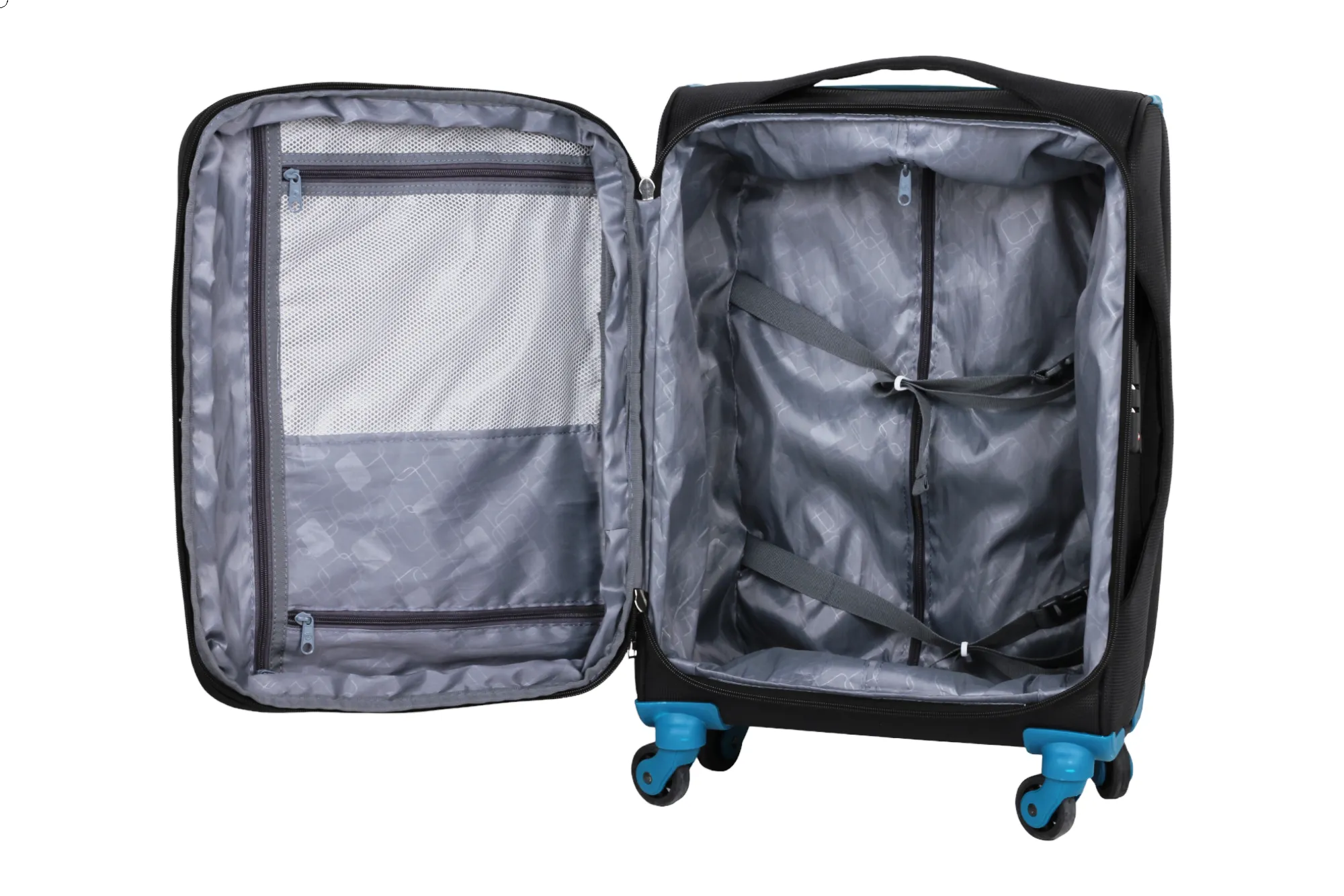 Soft luggage strolley suitcase 38320