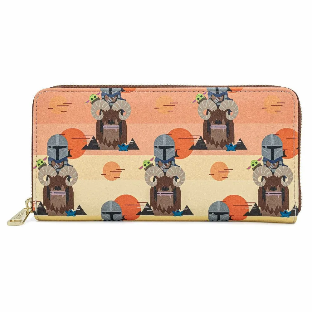 STAR WARS MANDALORIAN BANTHA RIDE AOP ZIPAROUND WALLET