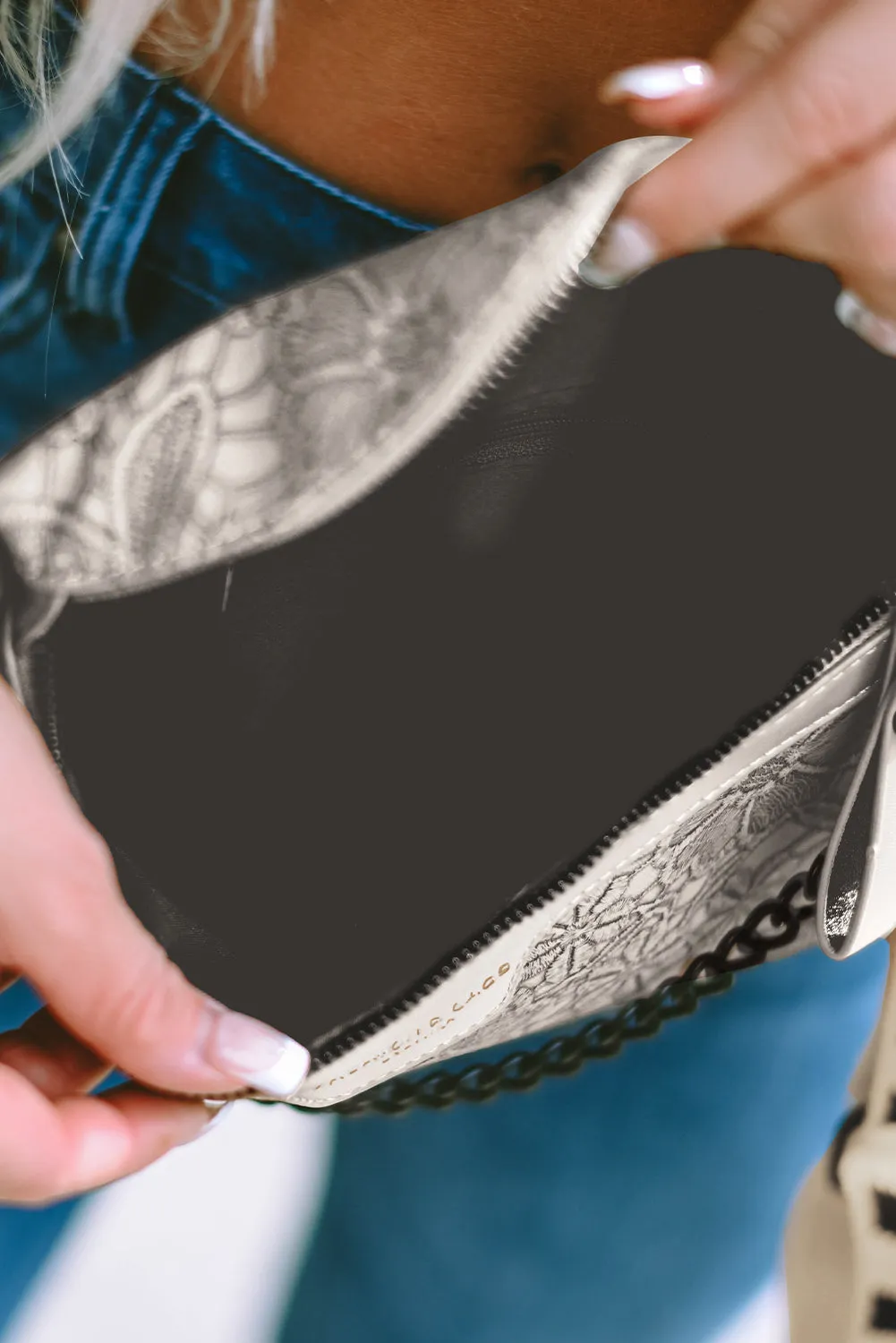 STENCIL ME IN  Purse - Ivory