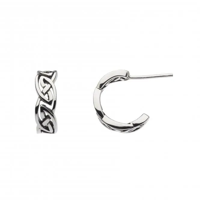 Sterling Silver Celtic Huggy Hoop Earrings 6287HP