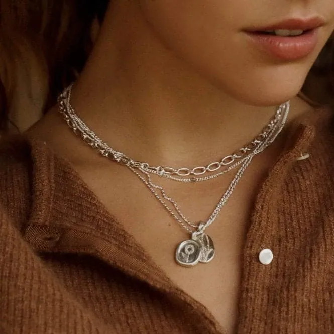 Sunflower Sterling Silver Necklace FN09_SLV