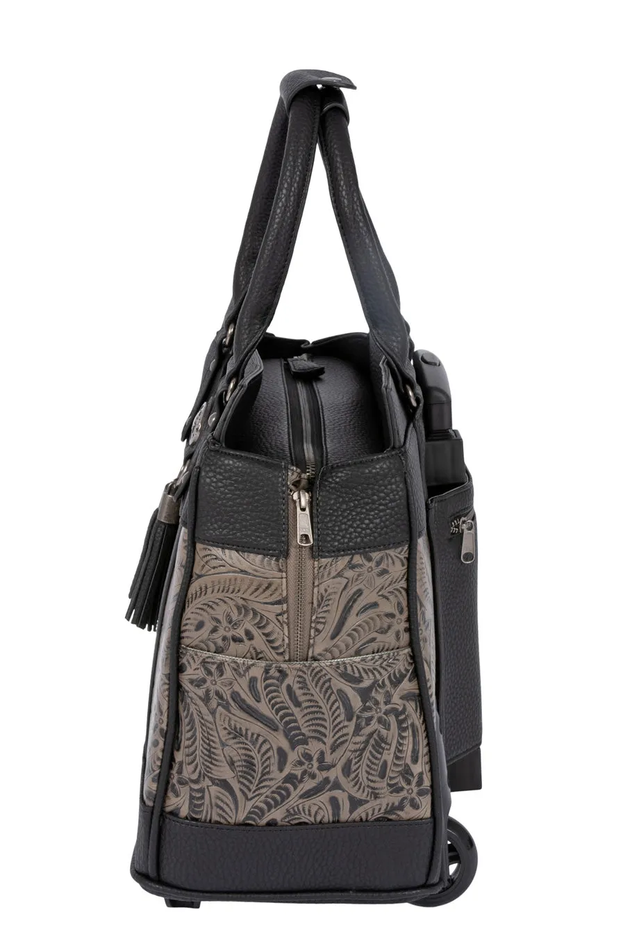 THE DALLAS Rolling Briefcase for Women - Western Style Laptop Bag with Wheels, Fits 13"-17" Laptops