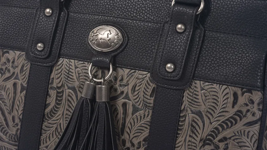 THE DALLAS Rolling Briefcase for Women - Western Style Laptop Bag with Wheels, Fits 13"-17" Laptops