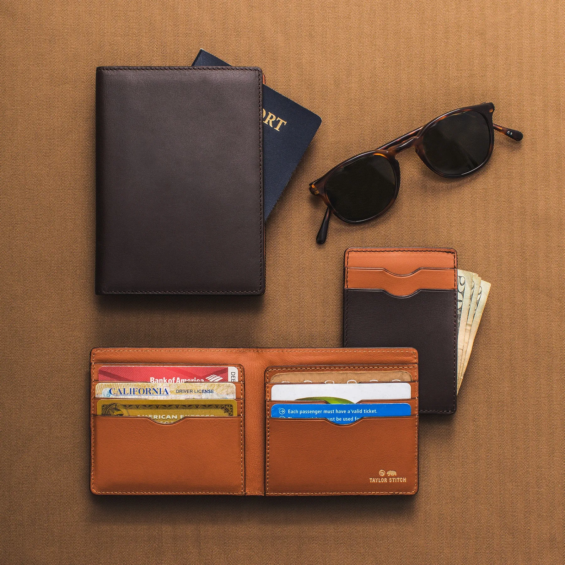 The Passport Wallet in Brown