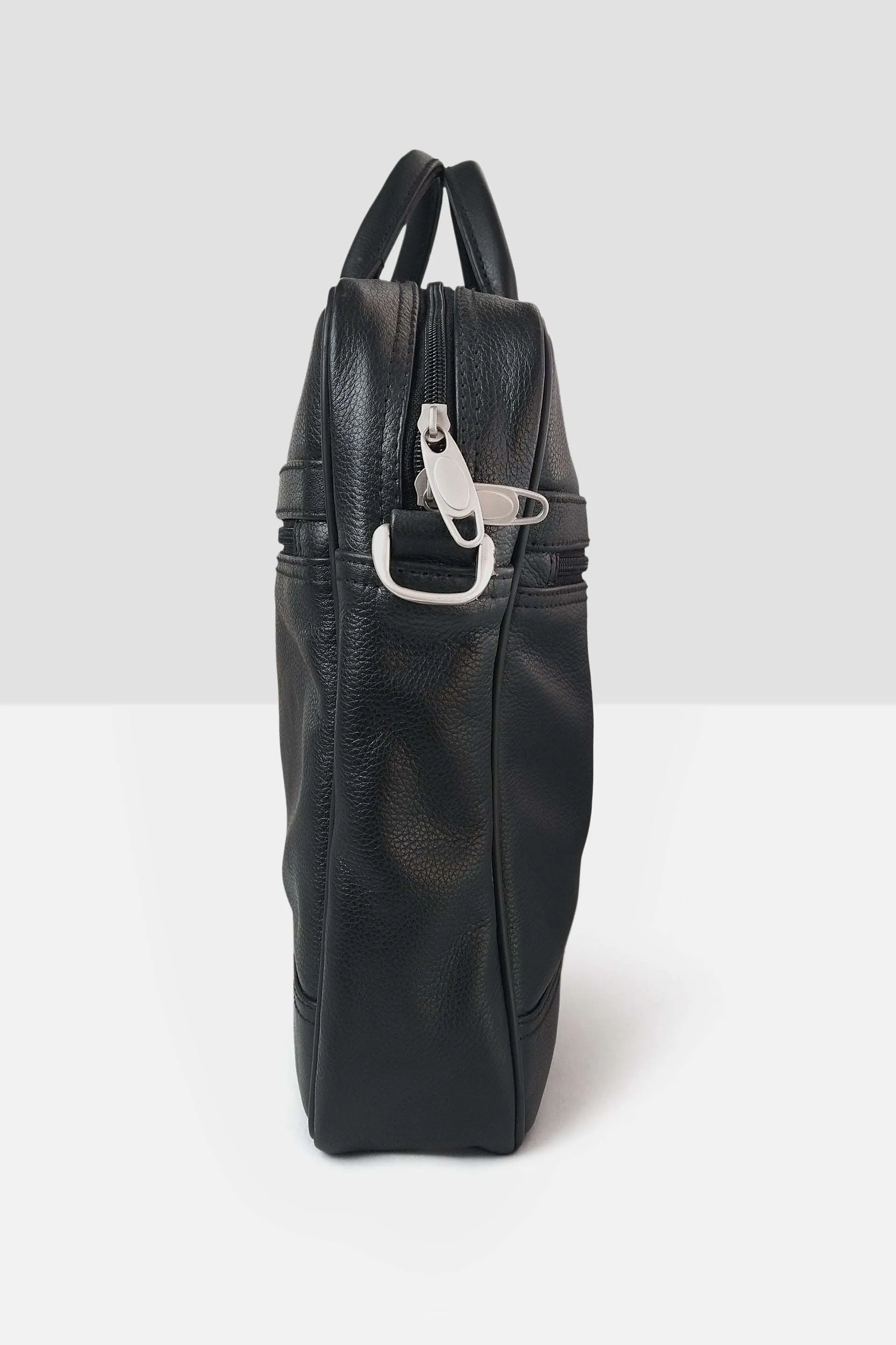 TP Natural Milled leather slim laptop bag by Kordovan / Black