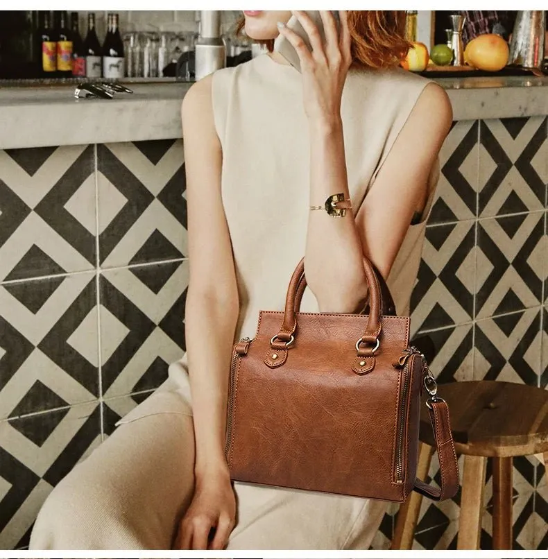 Vintage PU School Bag for Women – Summer Collection, Spacious Crossbody Handbag with Premium Quality Design