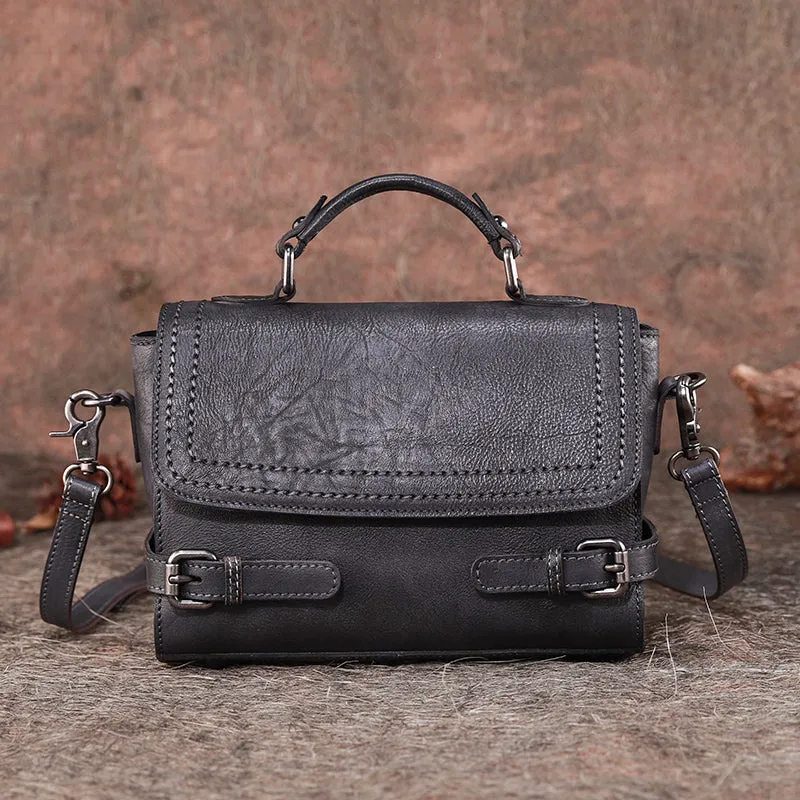Vintage Women Leather Satchel Bag Crossbody Bags Purse for Women