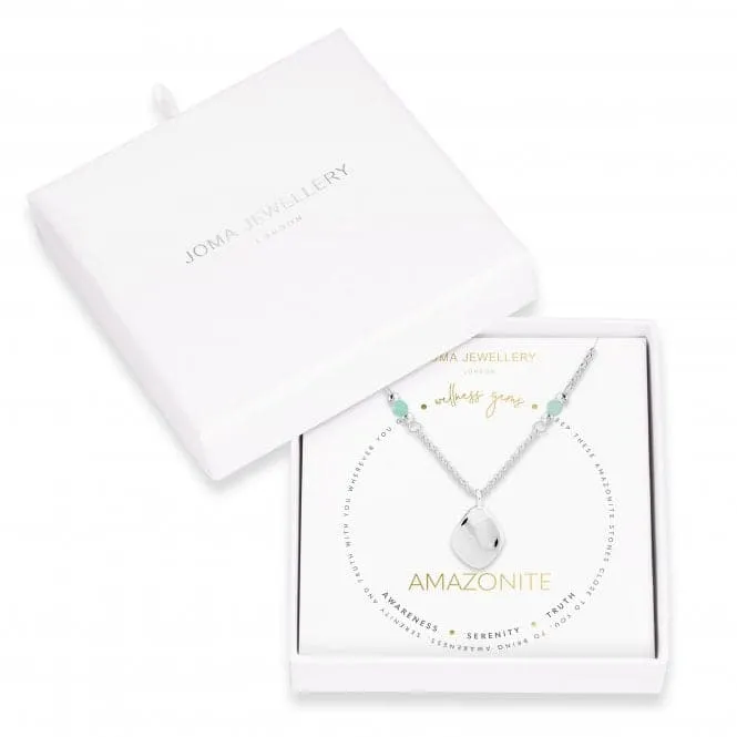 Wellness Gems Silver Amazonite 45cm   5cm Extender Necklace 4229