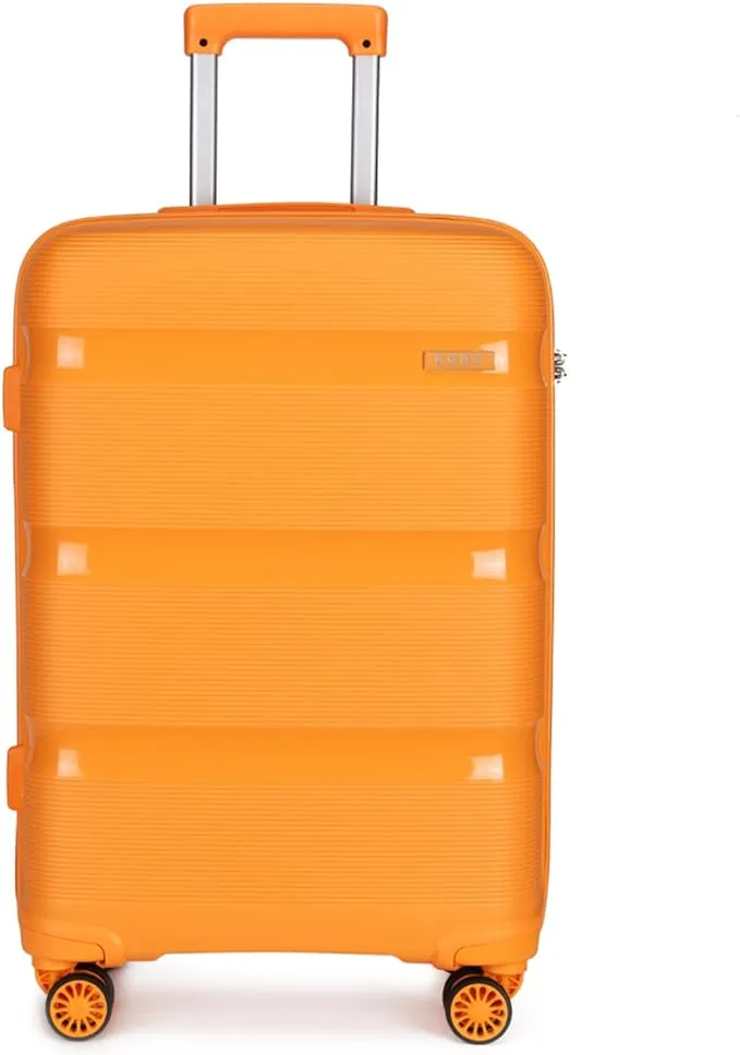 White Hard Shell Travel Trolley Spinner Wheel Carry On Suitcase