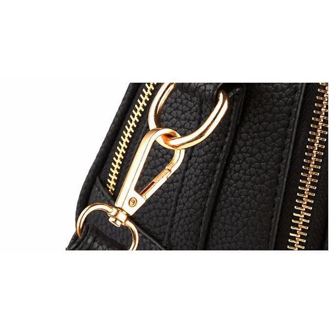Women Faux-Leather Tote Shoulder Handbag with Fabolous leaf-shaped Tassels