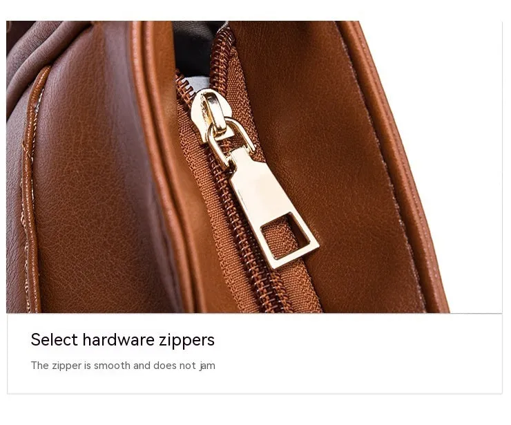 Women's Simple PU Leather Shoulder Messenger Bag