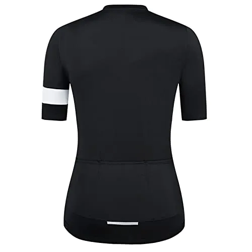 YKYW Women's Cycling Jerseys Summer Color Paneled Short Sleeves Milk Silk Fabric Breathable Quick-dry Black