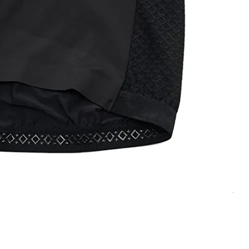 YKYW Women's Cycling Jerseys Summer Color Paneled Short Sleeves Milk Silk Fabric Breathable Quick-dry Black
