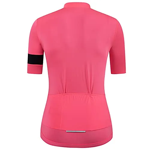 YKYW Women's Cycling Jerseys Summer Color Paneled Short Sleeves Milk Silk Fabric Breathable Quick-dry Pink